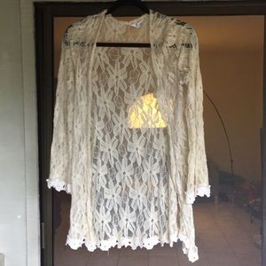 Urban Outfitters lace long sleeved kimono